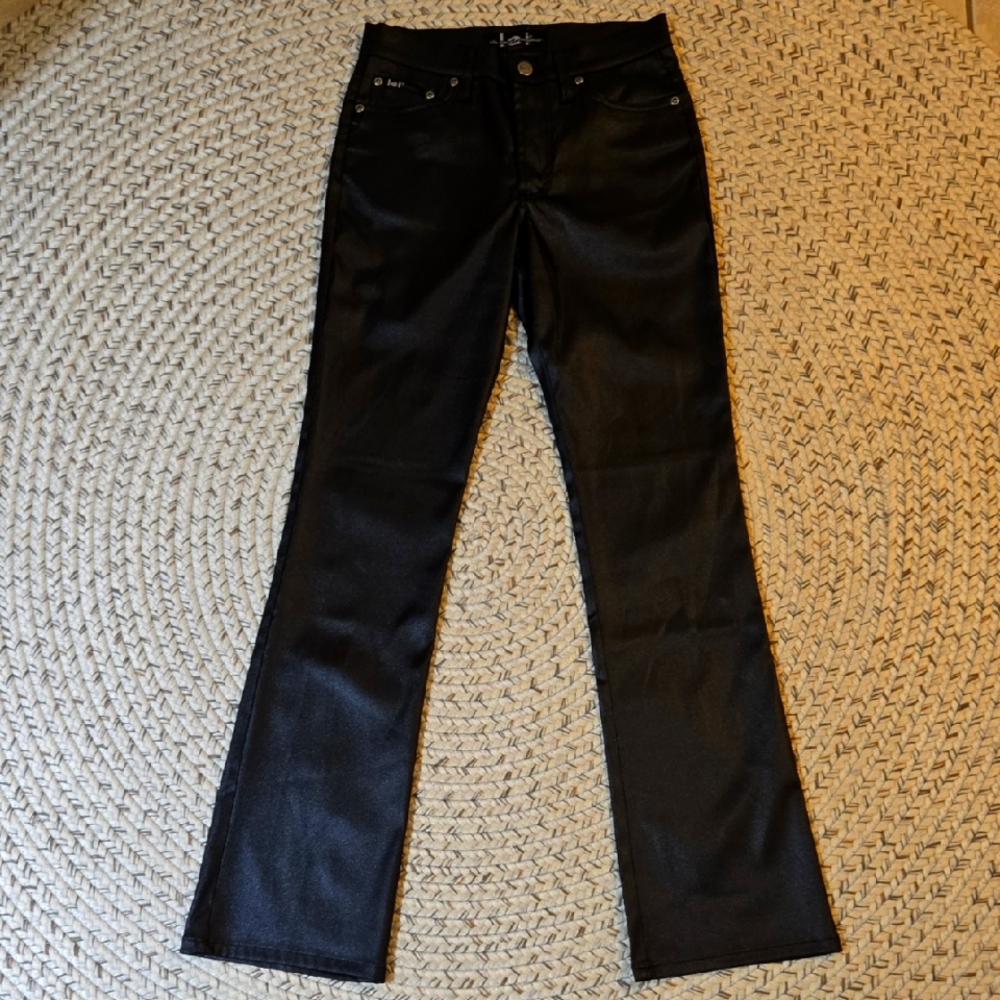 Vintage LEI Black Satin Strech 5 Pocket Women's Jeans Size 3